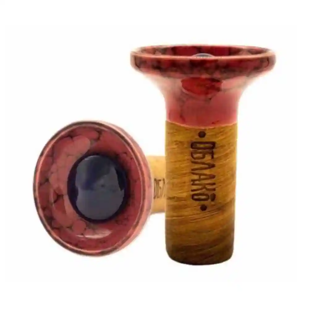 Чаша Oblako Flow blue on crimson-black marble