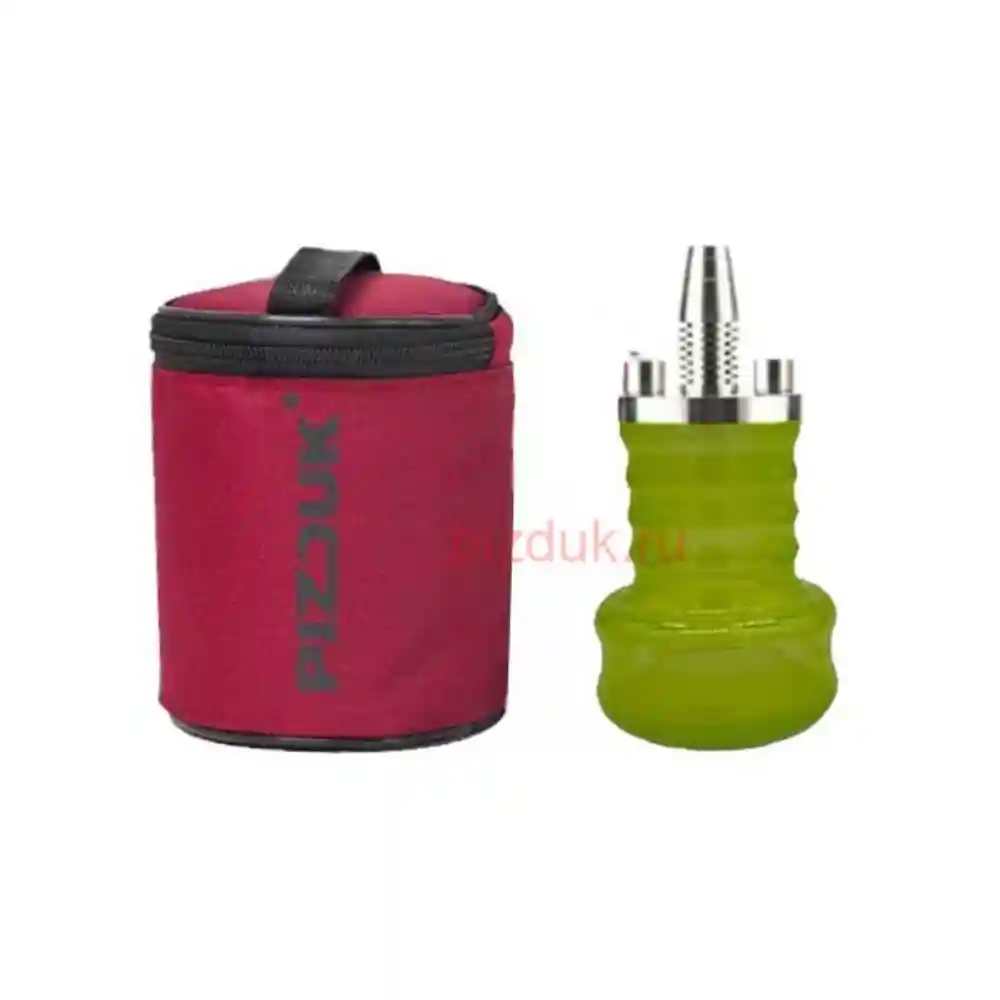 Кальян Pizduk Hookah (Бордовая сумка, салатовая колба)