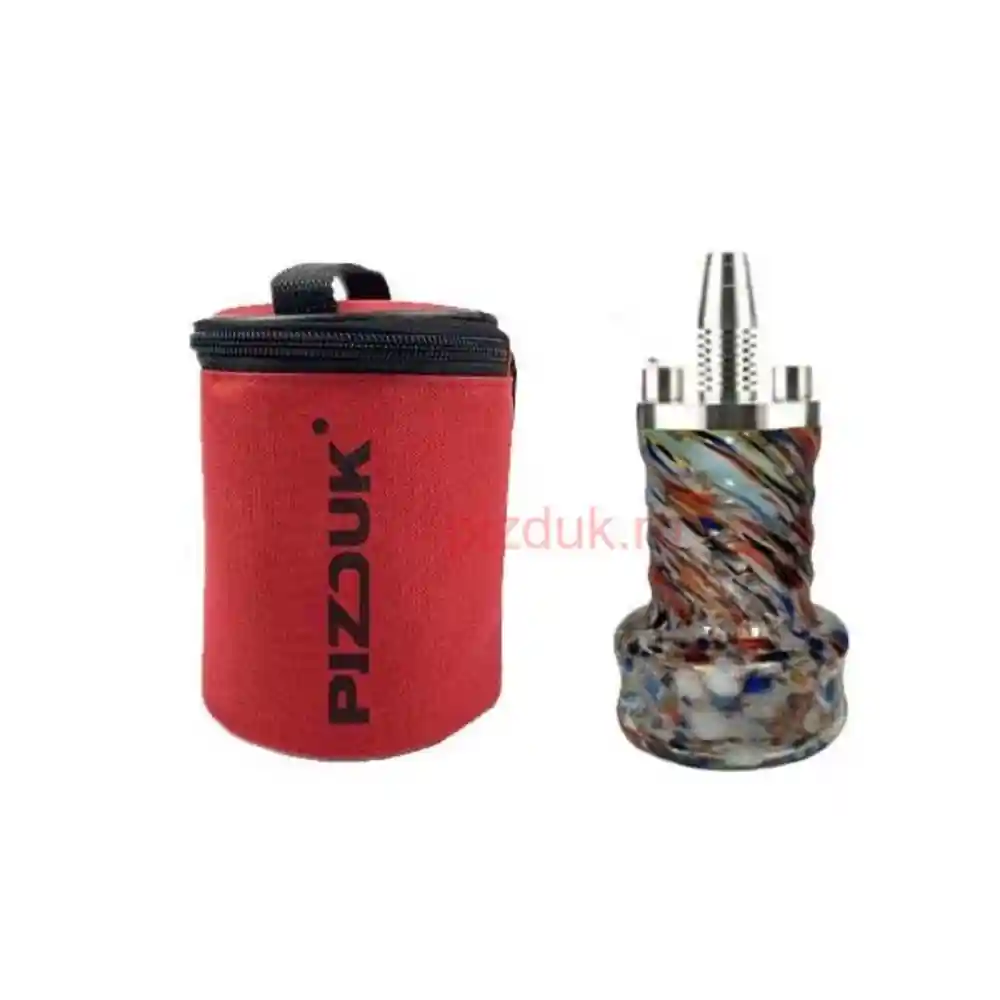 Кальян Pizduk Hookah (Красная сумка, разноцветная колба)