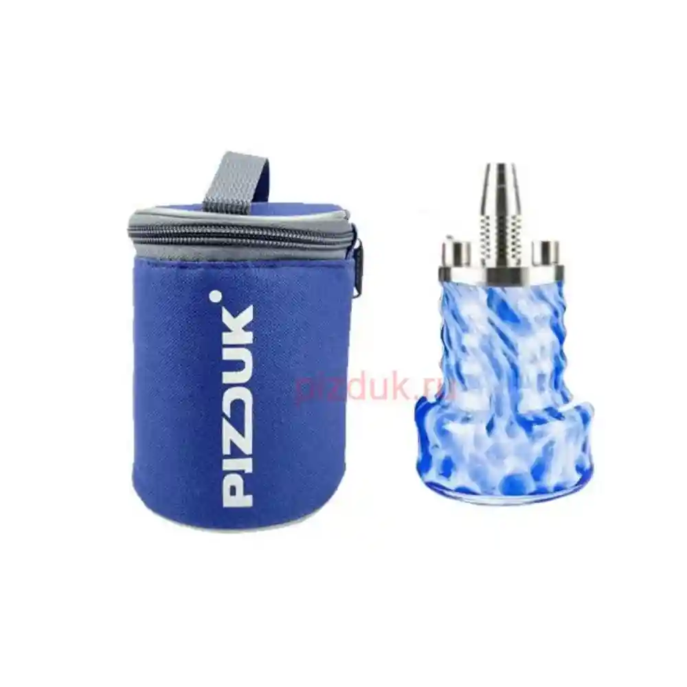 Кальян Pizduk Hookah (Синяя сумка, бело-синяя колба)