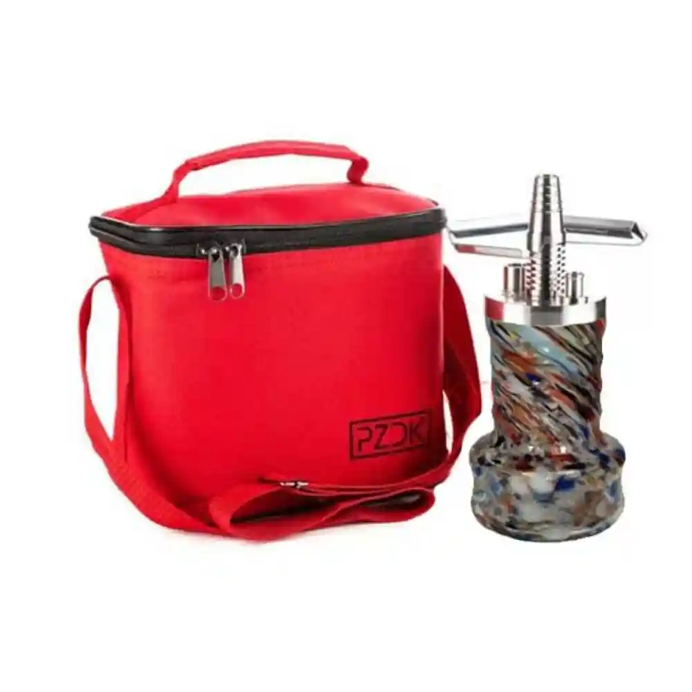 Кальян Pizduk Pro (Красная сумка, цветная колба)