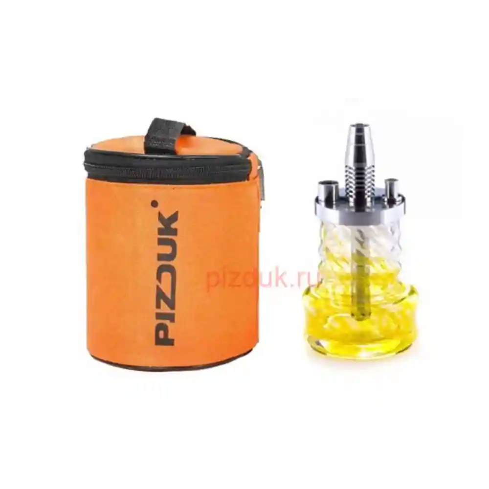 Кальян Pizduk Lite (Оранжевая сумка, жёлто-белая колба)