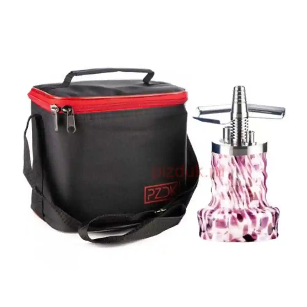 Кальян Pizduk Pro (Черная сумка, бело-марганцевая колба)