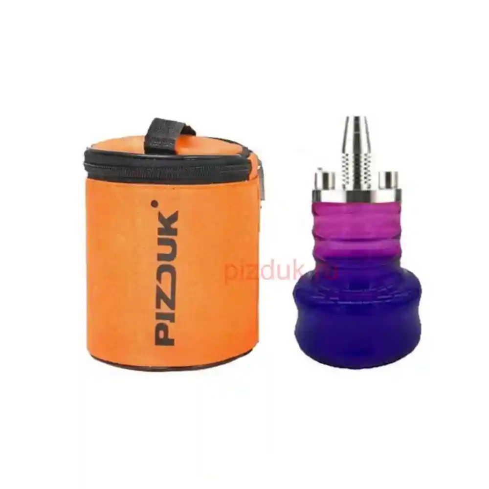 Кальян Pizduk Hookah (Оранжевая сумка, фиолетово-розовая колба)