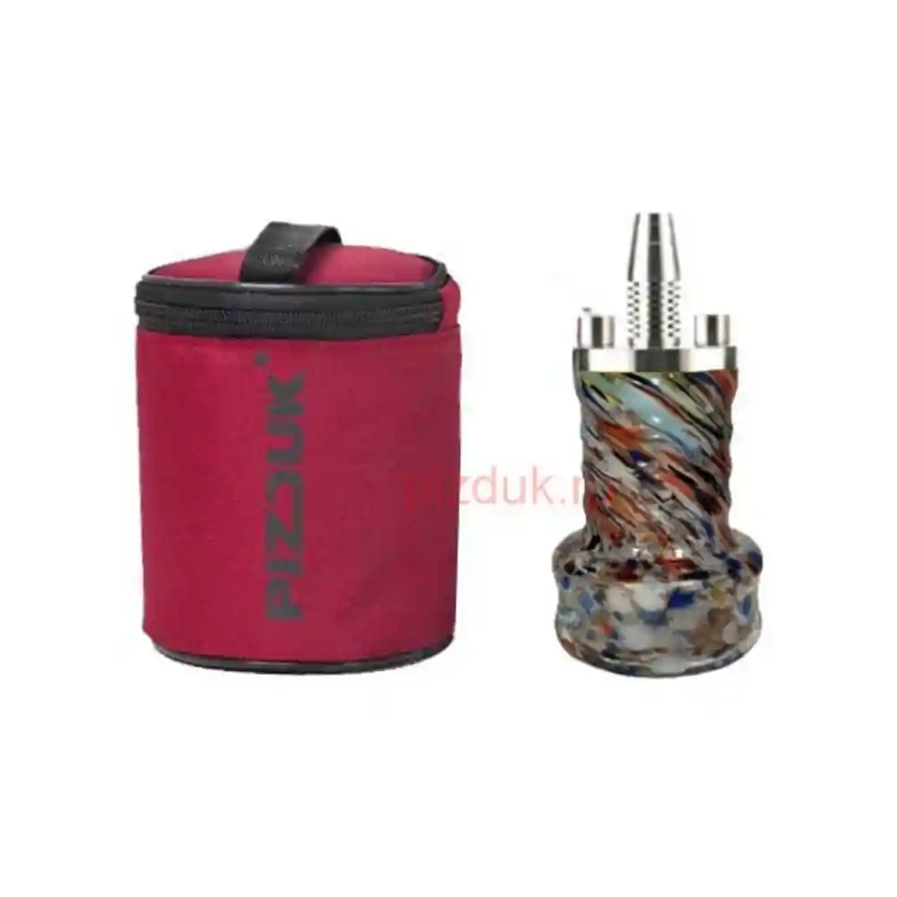 Кальян Pizduk Hookah (Бордовая сумка, разноцветная колба)
