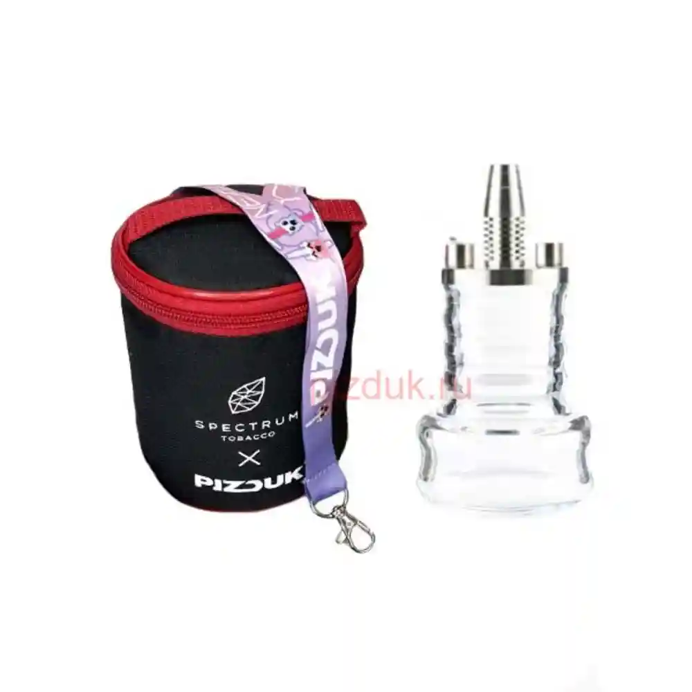 Кальян Pizduk Hookah х Spectrum (Черная сумка, прозрачная колба)