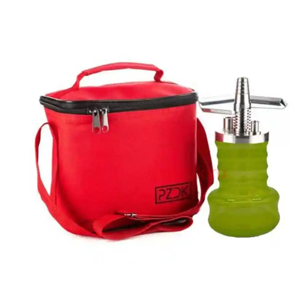 Кальян Pizduk Pro (Красная сумка, салатовая колба)