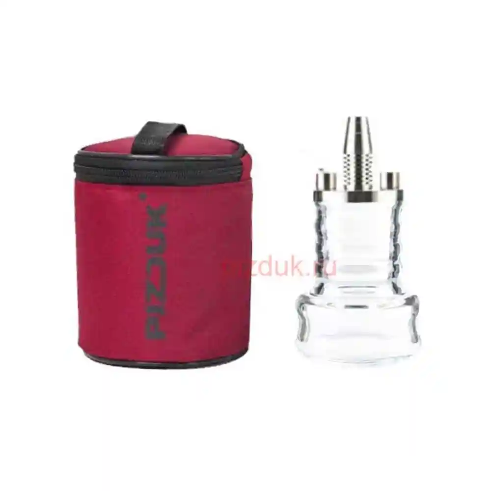 Кальян Pizduk Hookah (Бордовая сумка, прозрачная колба)