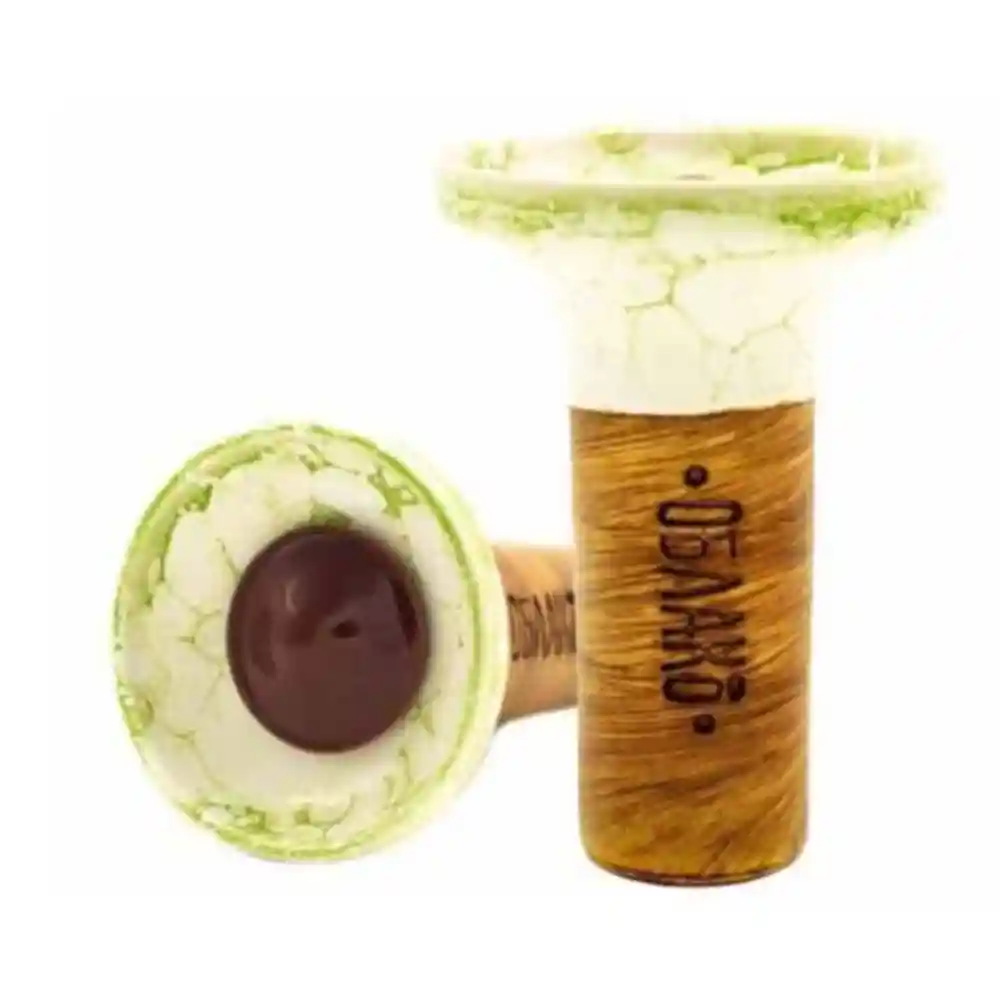 Чаша Oblako Flow burgundy on white-green marble