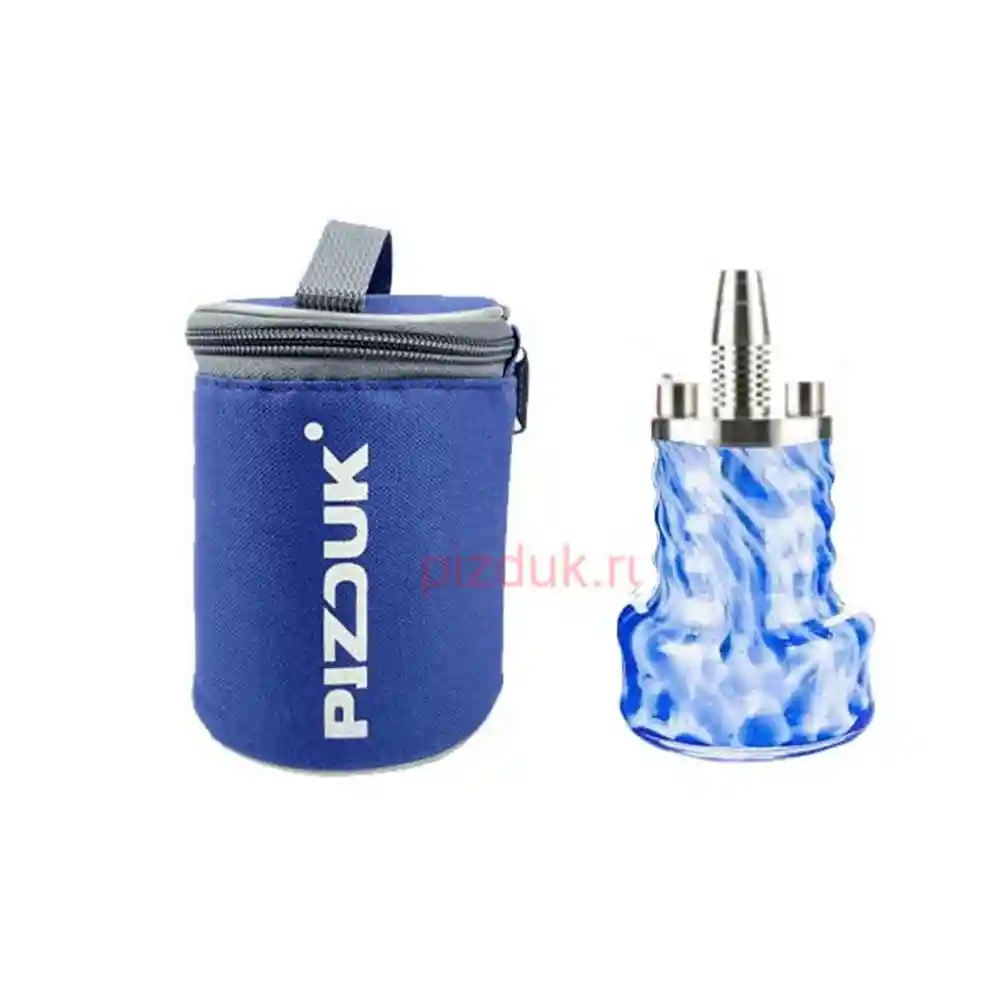 Кальян Pizduk Lite (Синяя сумка, бело-синяя колба)