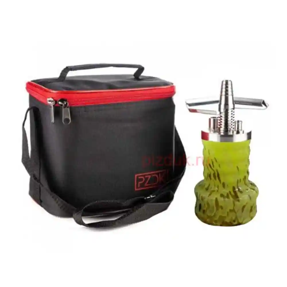 Кальян Pizduk Pro (Черная сумка, жёлто-марганцевая колба)