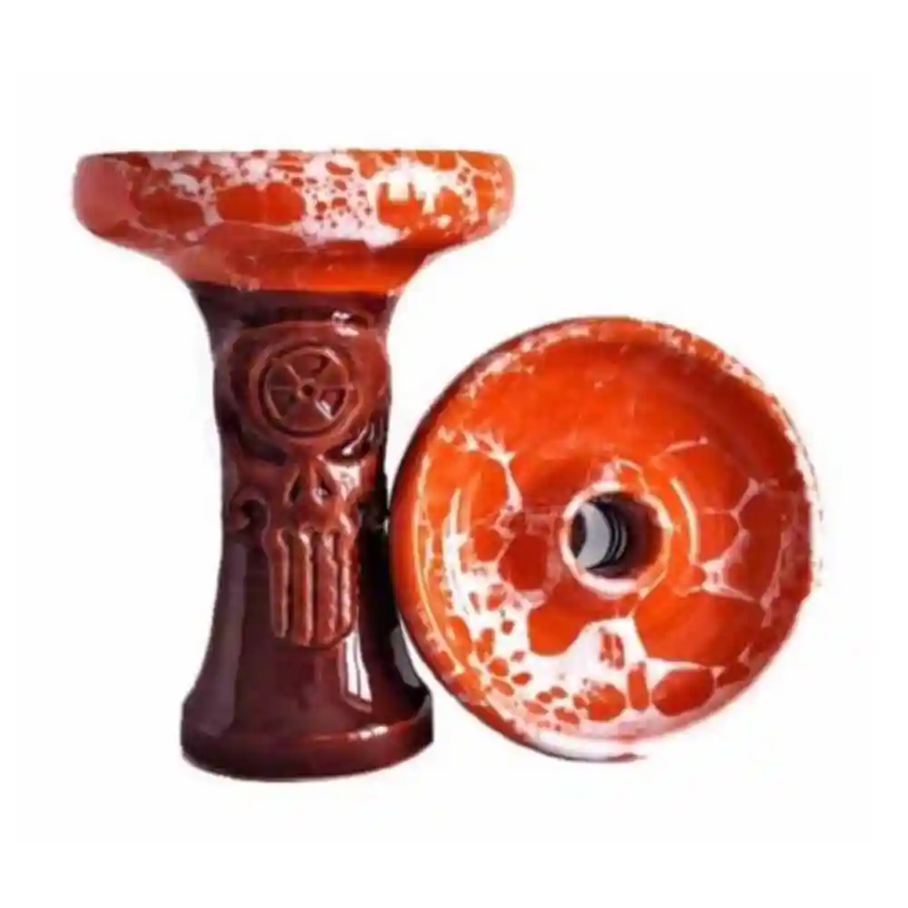 Чаша Алхимик Каратель (7-07 Вц) оранжево-белый мрамор