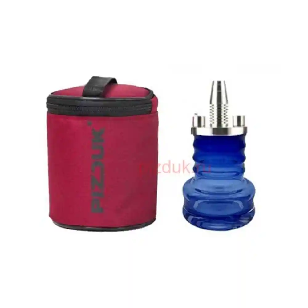 Кальян Pizduk Hookah (Бордовая сумка, синяя колба)