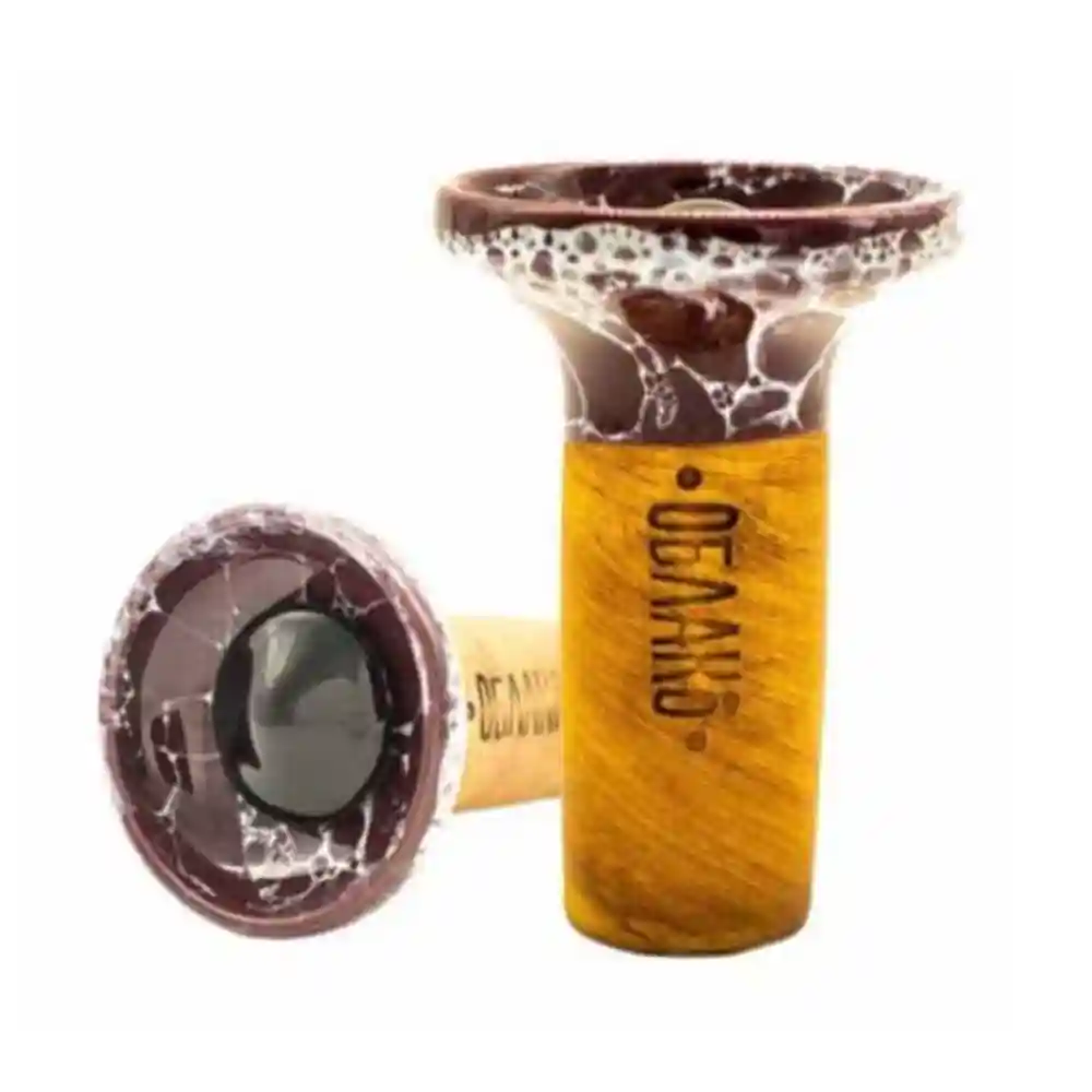 Чаша Oblako Flow black on wine marble