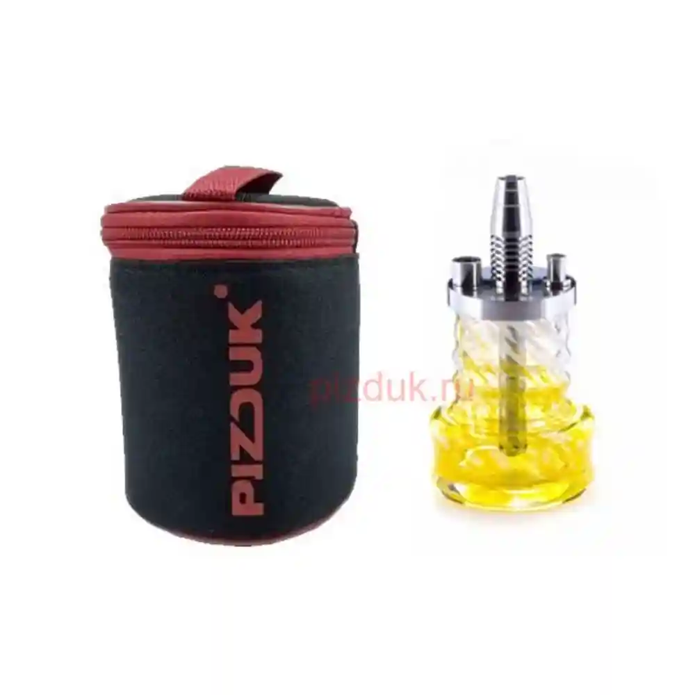 Кальян Pizduk Hookah (Черная сумка, бело-желтая колба)
