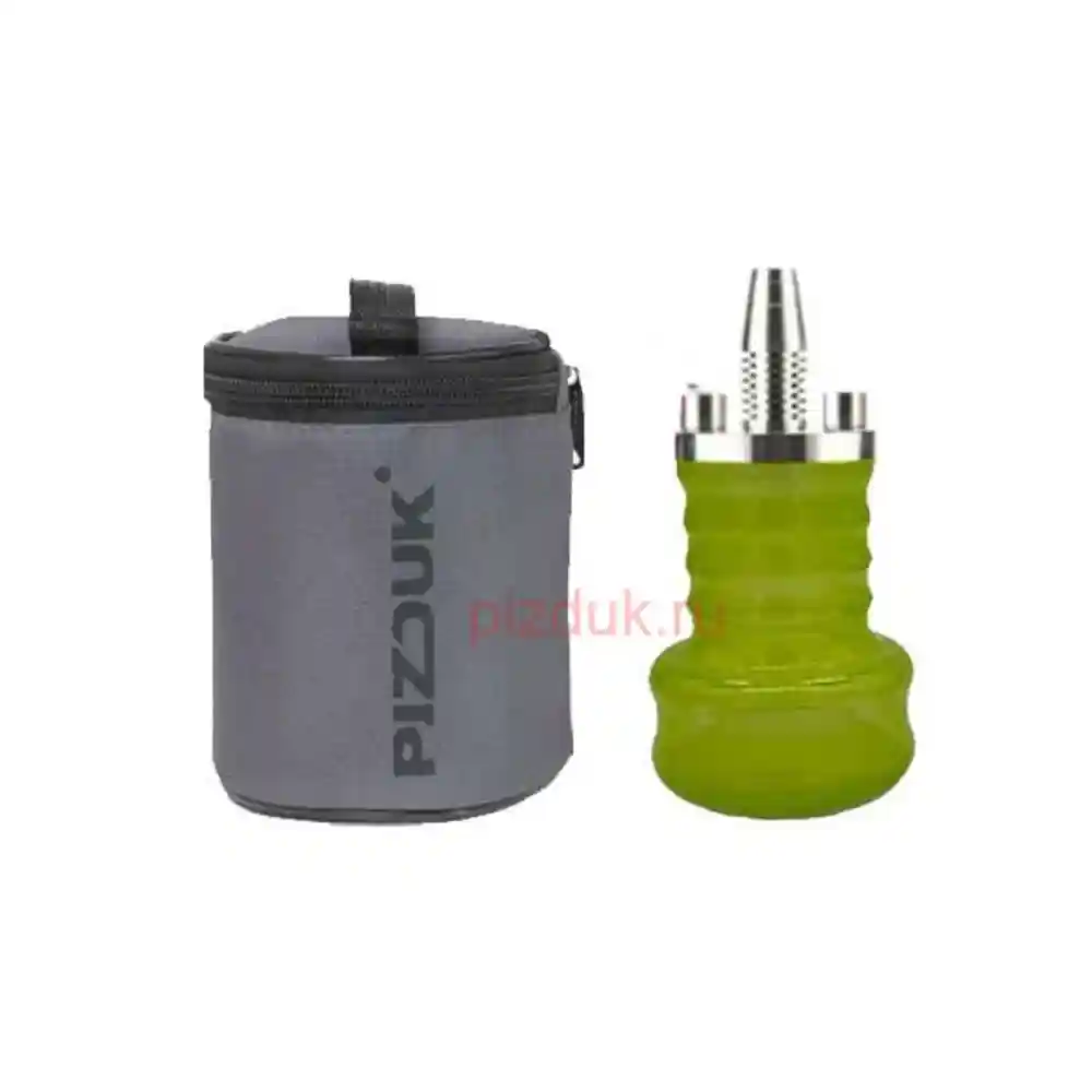 Кальян Pizduk Hookah (Серая сумка, салатовая колба)