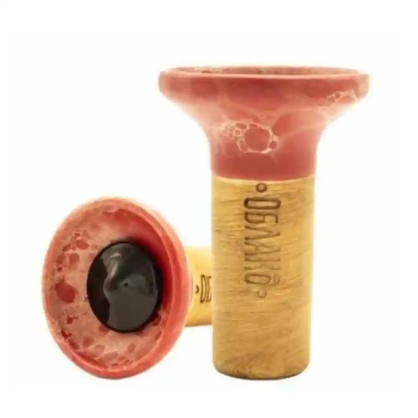 Чаша Oblako Flow black on red-sand marble