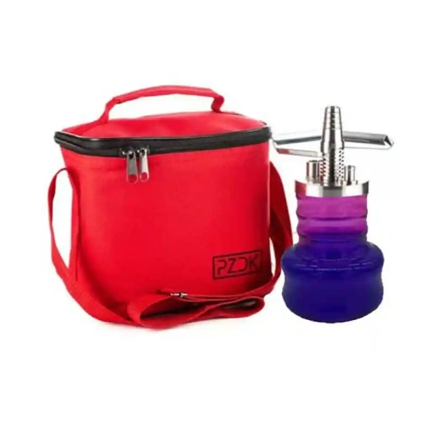 Кальян Pizduk Pro (Красная сумка, фиолетово-розовая колба)