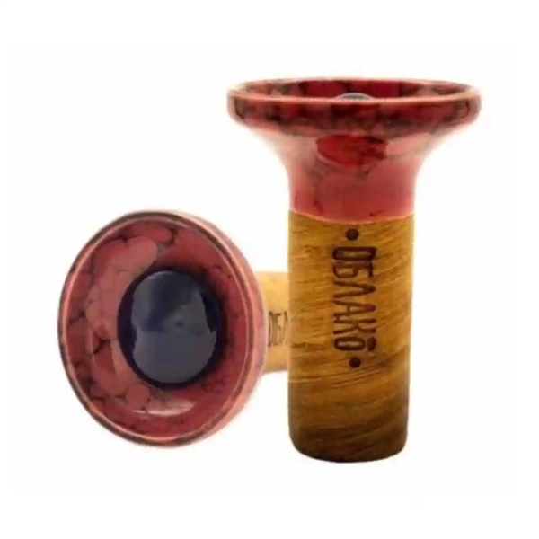 Чаша Oblako Flow blue on crimson-black marble