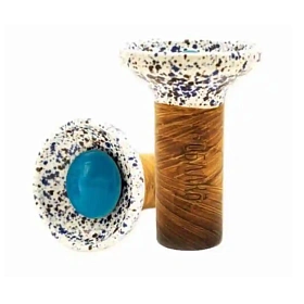 Чаша Oblako Flow light blue on meteorite