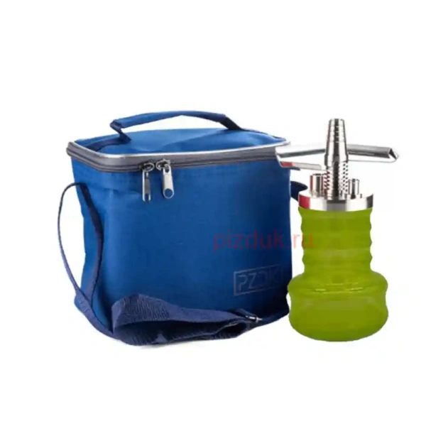 Кальян Pizduk Pro (Синяя сумка, салатовая колба)