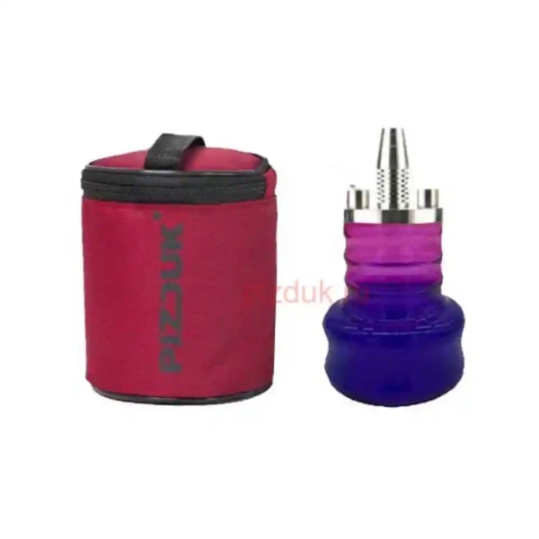 Кальян Pizduk Hookah (Бордовая сумка, фиолетово-розовая колба)