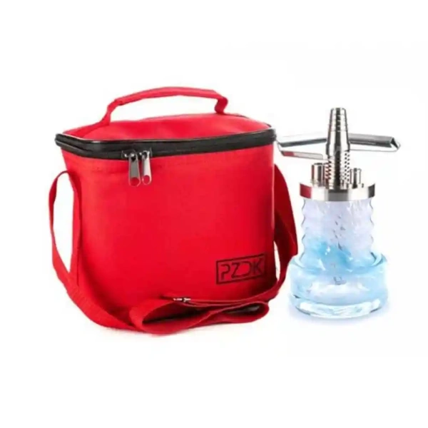 Кальян Pizduk Pro (Красная сумка, бело-голубая колба)