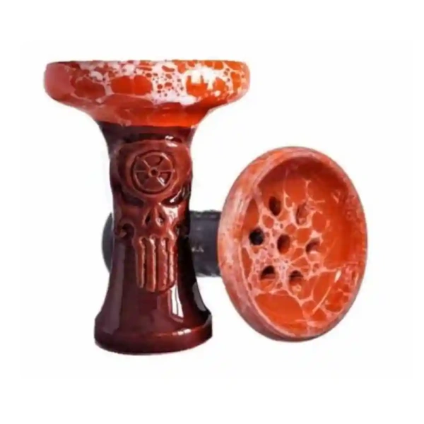 Чаша Алхимик Каратель (7-07 Пр) оранжево-белый мрамор