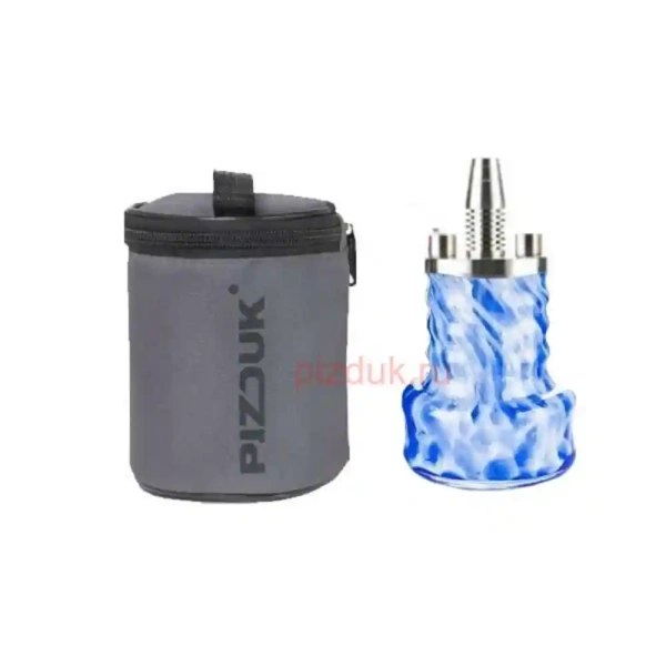 Кальян Pizduk Hookah (Серая сумка, бело-синяя колба)