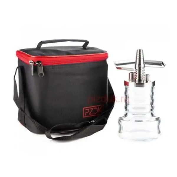 Кальян Pizduk Pro (Черная сумка, прозрачная колба)