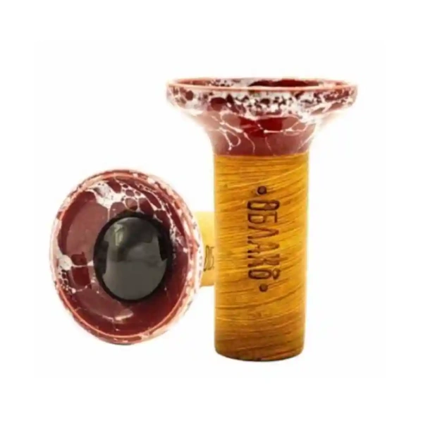 Чаша Oblako Flow black on burgundy marble