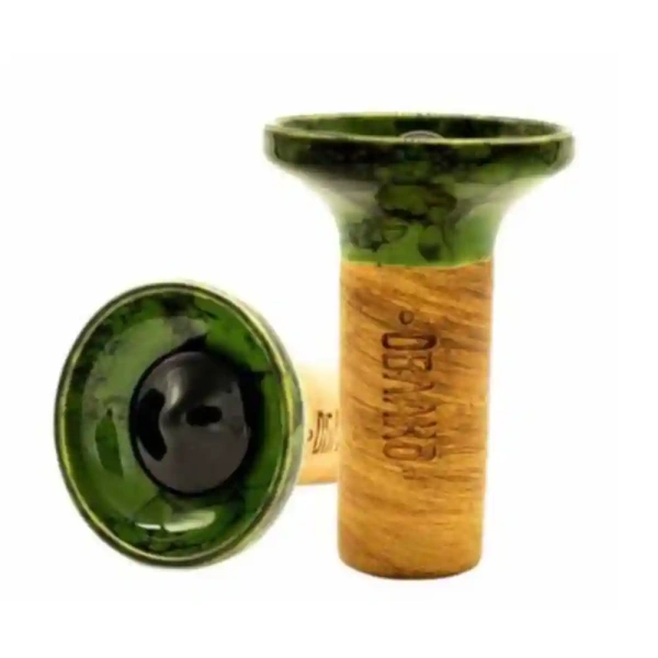 Чаша Oblako Flow black on green-black marble