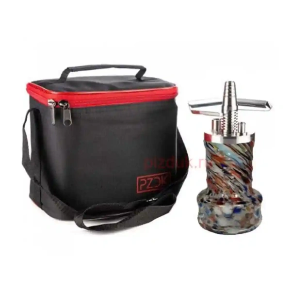 Кальян Pizduk Pro (Черная сумка, цветная колба)