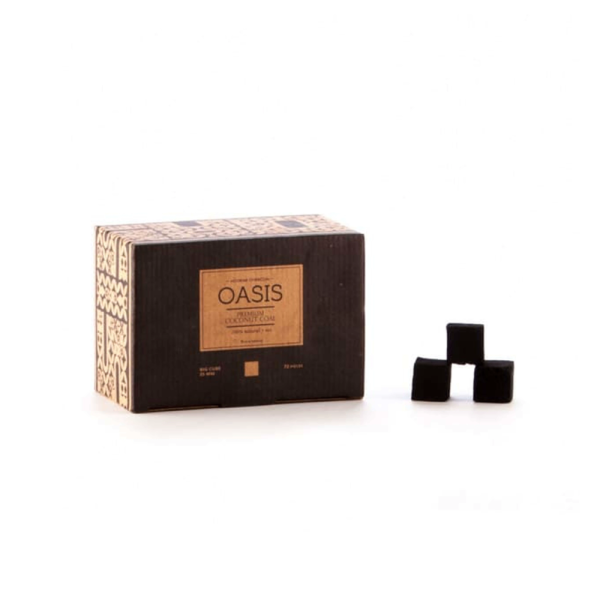 Уголь для кальяна кокосовый Oasis Premium 25мм, 72шт, 1кг