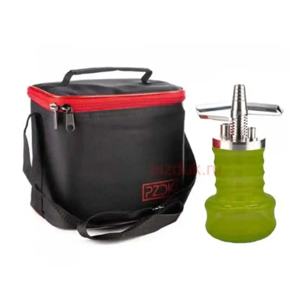 Кальян Pizduk Pro (Черная сумка, салатовая колба)