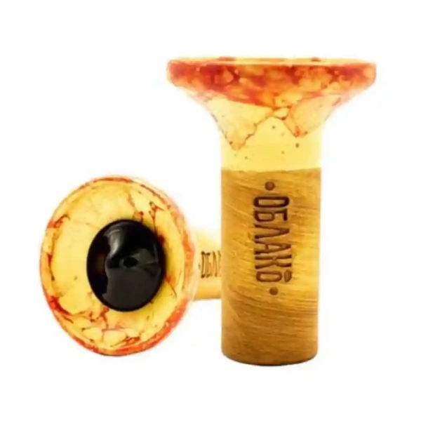 Чаша Oblako Flow black on sand-red marble