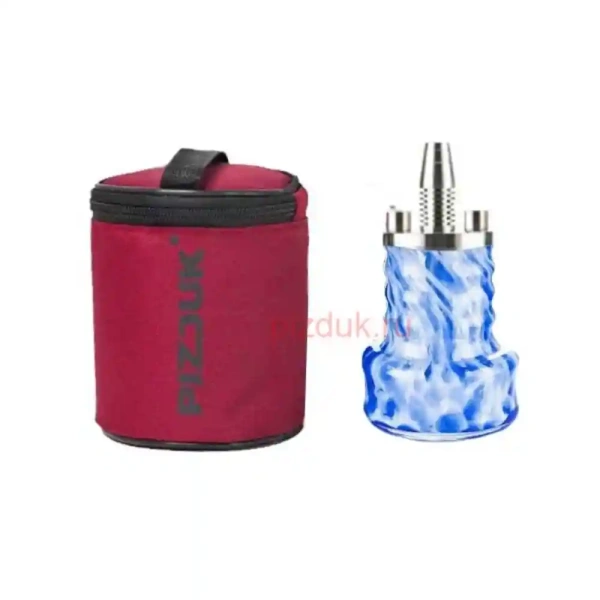 Кальян Pizduk Hookah (Бордовая сумка, бело-синяя колба)