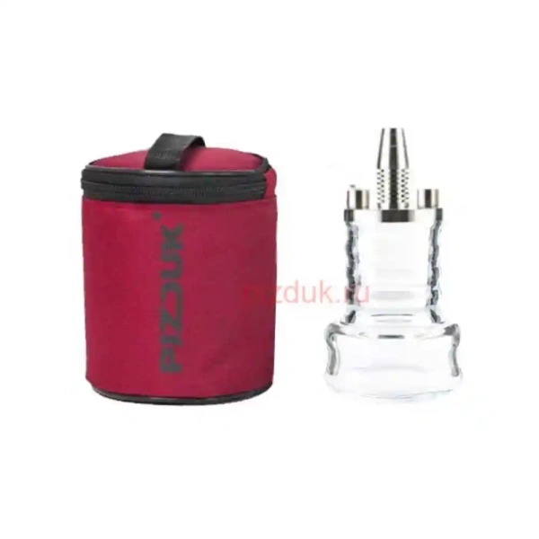 Кальян Pizduk Hookah (Бордовая сумка, прозрачная колба)