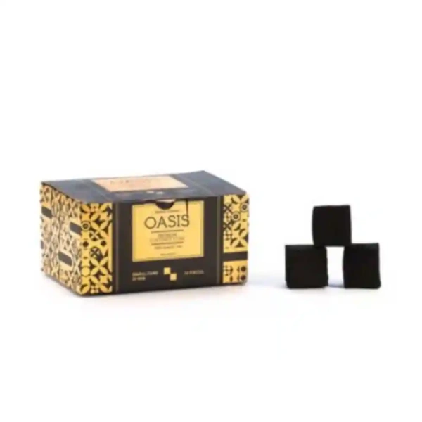 Уголь для кальяна кокосовый Oasis Premium 22мм, 24шт, 250г