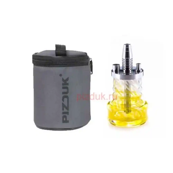 Кальян Pizduk Hookah (Серая сумка, бело-желтая колба)