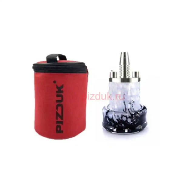 Кальян Pizduk Hookah (Красная сумка, бело-чёрная колба)