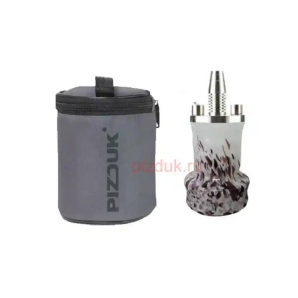 Кальян Pizduk Hookah (Серая сумка, бело-марганцевая колба)