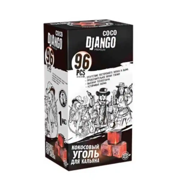 Уголь для кальяна кокосовый Coco Django 96шт, 22мм, 1кг