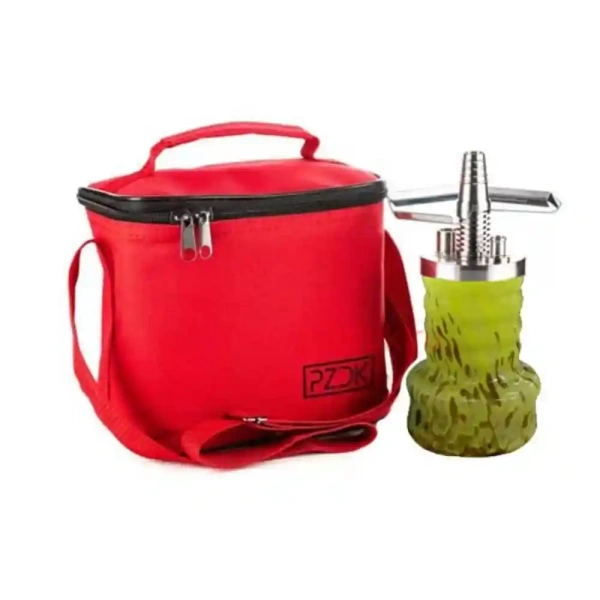 Кальян Pizduk Pro (Красная сумка, жёлто-марганцевая колба)