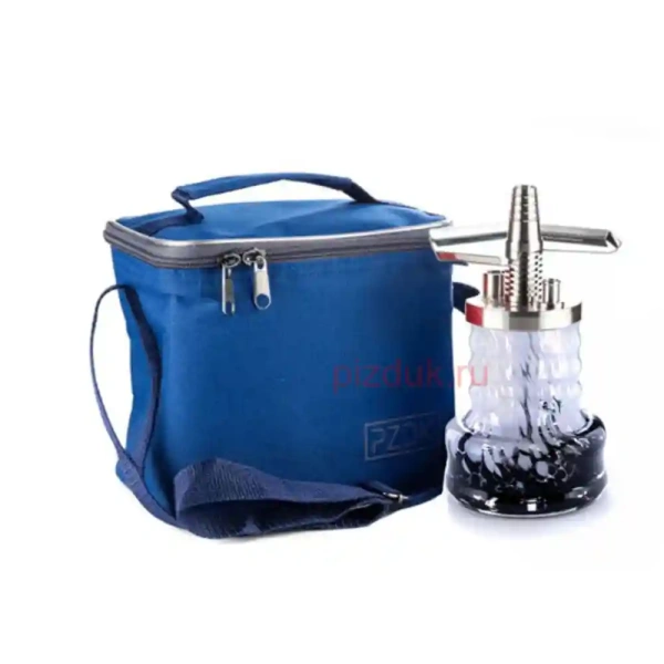 Кальян Pizduk Pro (Синяя сумка, бело-чёрная колба)