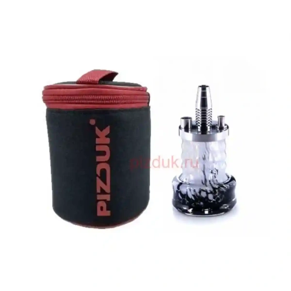 Кальян Pizduk Hookah (Черная сумка, бело-чёрная колба)